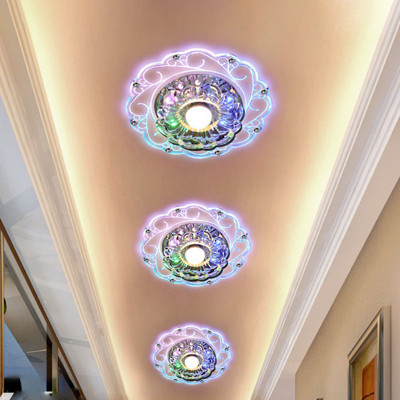 Blossom Inbouwlamp Minimalistisch Helder Afgeschuind Kristal LED Dicht bij Plafondverlichting voor Veranda