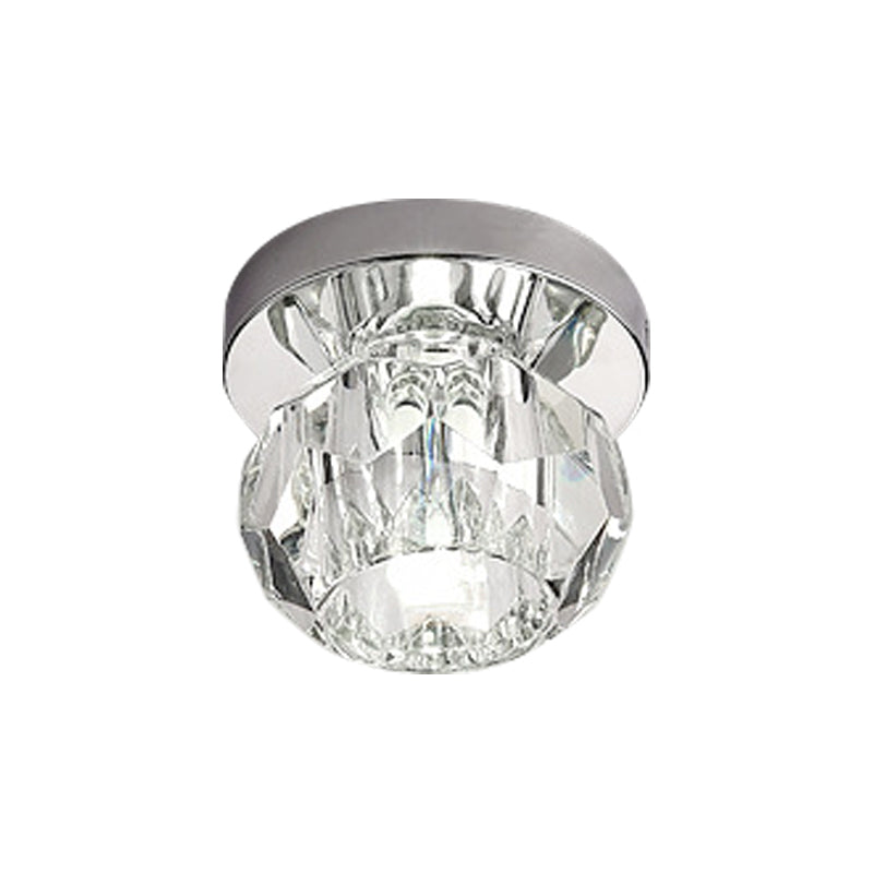 Globe gefacetteerde kristallen inbouwarmatuur Eenvoud LED dichtbij plafondlamp voor gang