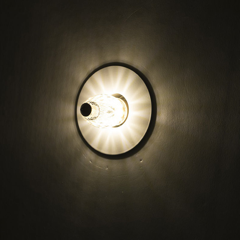 Bulb Shaped Corridor Mini Flush Light Fixture Clear Crystal LED Modern Ceiling Flush Mount