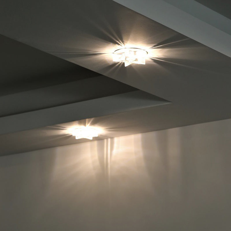Star-Shaped Mini Flush Mount Zeitgenössischer klarer Kristall LED Flur in der Nähe von Deckenlampe