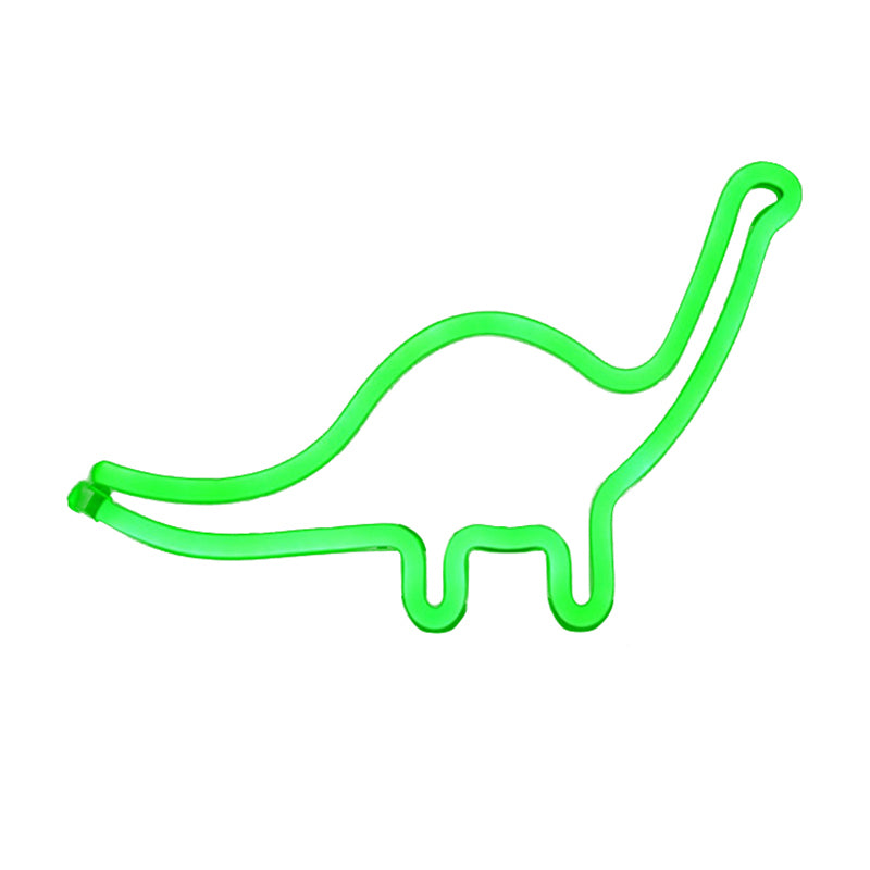 Dinosaur Plastic Wall Lighting Modern Style Battery LED White Nightstand Lamp for Boys Bedroom