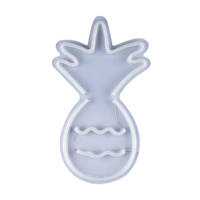 Plastic ananaswand nachtverlichting eigentijdse LED -nachtkastje verlichting in het wit