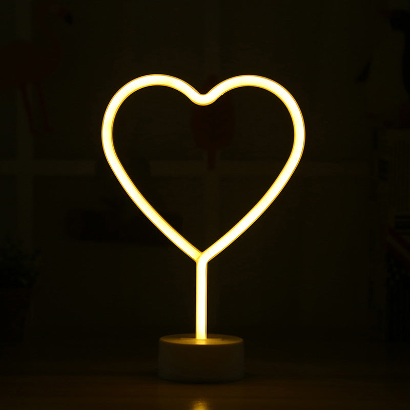 Cornice geometria mini comodini lampada in plastica minimalista a parete bianca luce notturna