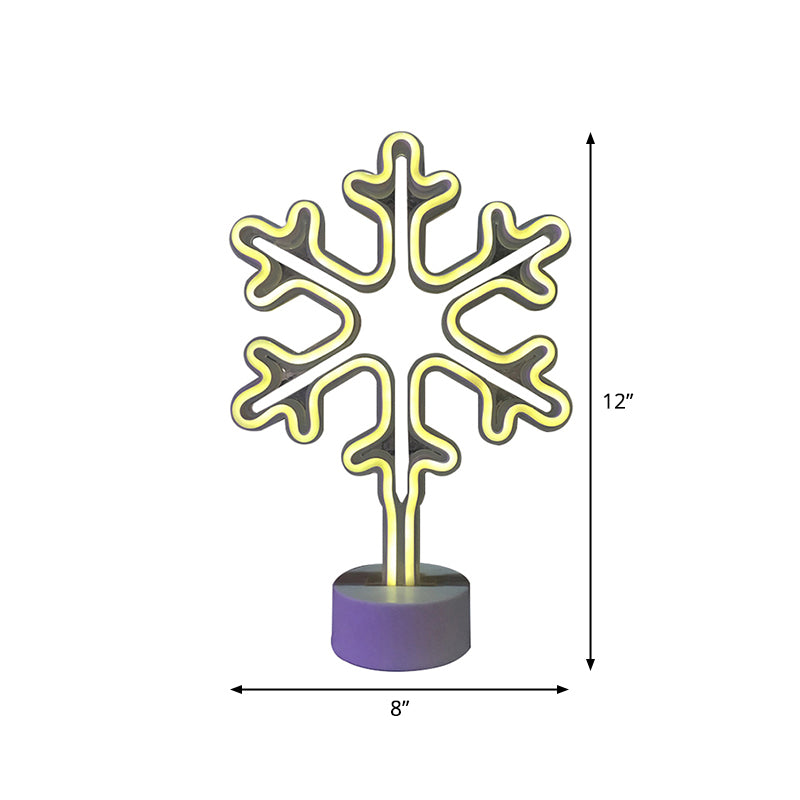 Lampada da comodino a LED in stile moderno a flusso di neve fiocchi di neve.