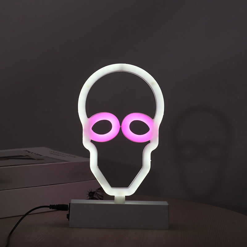 Lumo da tavolo da notte geometrico in plastica moderna LAMPAGNO NOVE BIANCO PER CAMERA PER CAMERA