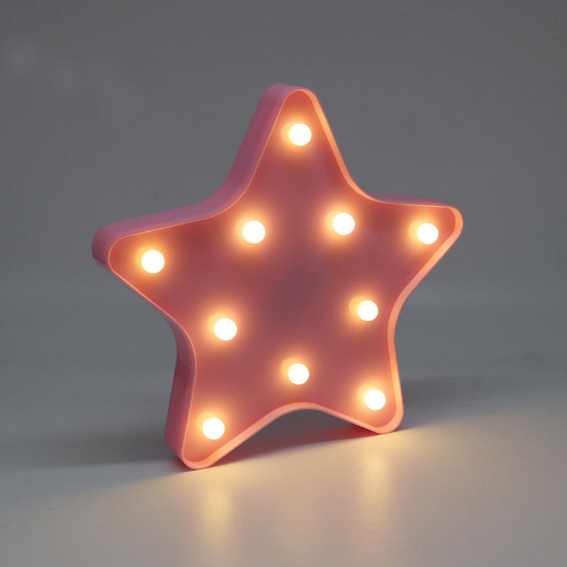 Star Night Stand Light Modern Plastic Plasty BATTERA IL LED Wall Night Lighting