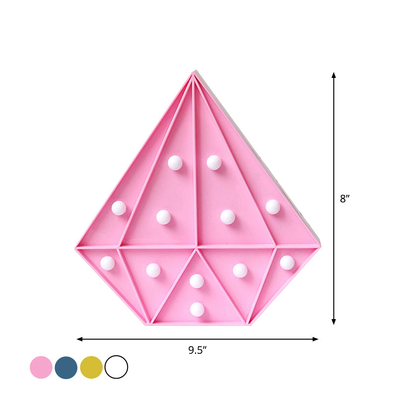 Illuminazione per diamanti night di plastica a batteria contemporanea a led wall night luce