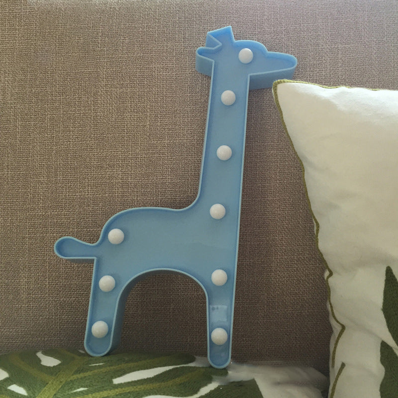 Simplicity LED Nightstand Lamp Unicorn Wall Lighting with Plastic Shade for Kids Bedroom