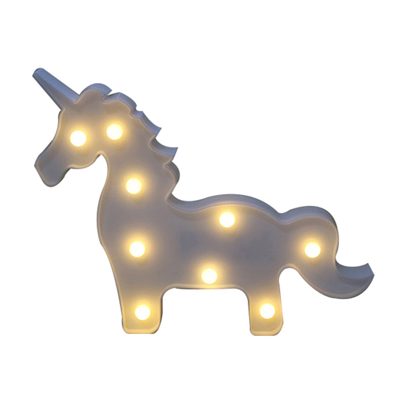 Minimal Unicorn Wall Night Lamp Plastic Children Bedroom LED Night Lighting