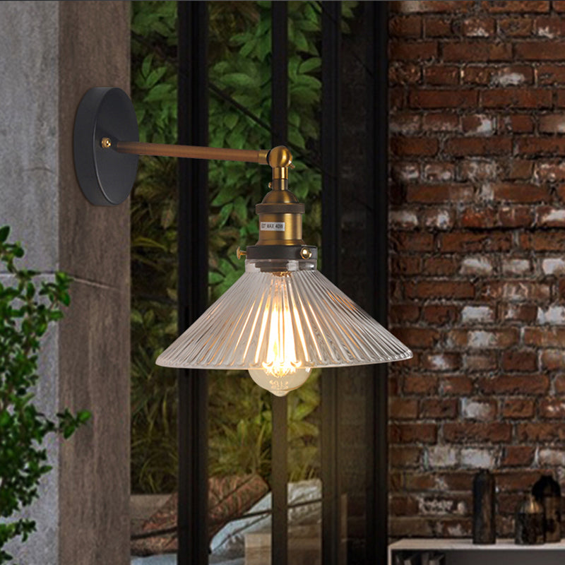 1 Géométrie légère Muroir Light Finition industrielle Finition Éclairage mural en verre transparent pour le couloir