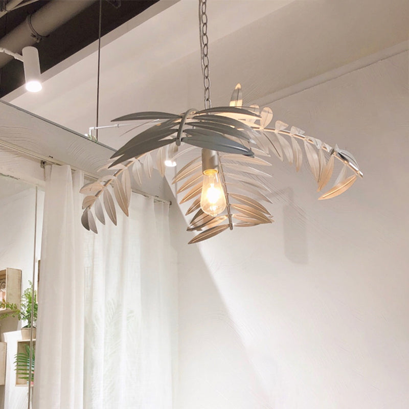 IJzeren hangend licht licht landelijk blad gevormd 1 lichte restaurant plafond suspensielampje