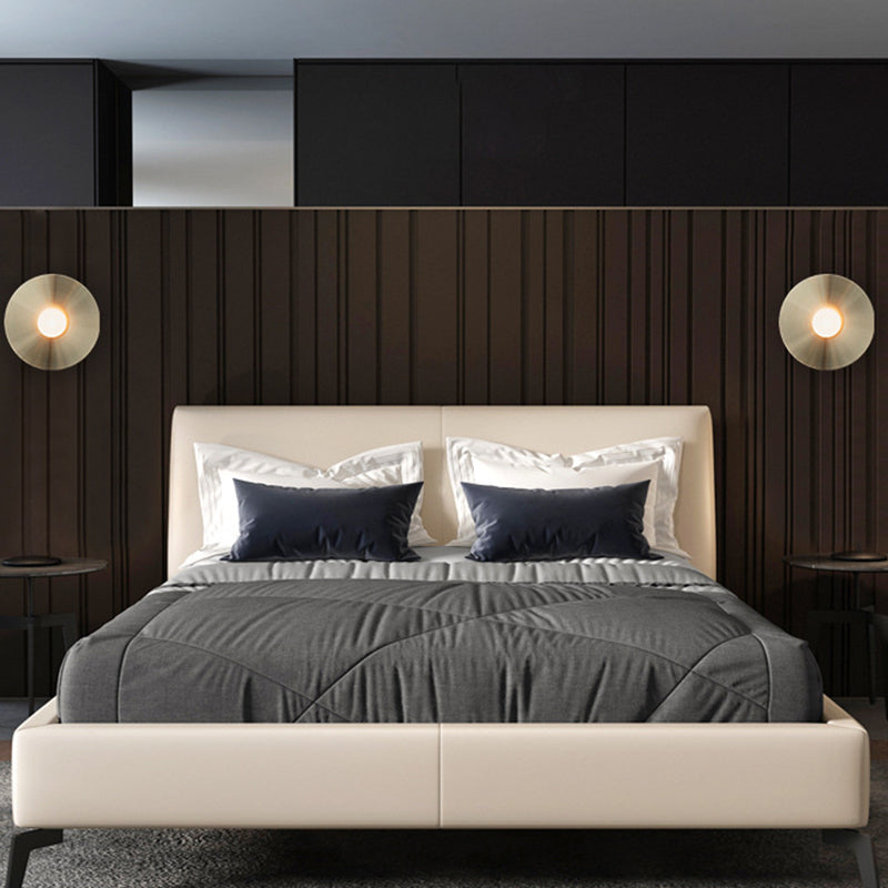 Eenvoud cirkel wandlamp armatuur metaal 1 lichte bedmuur gemonteerde lamp in goud