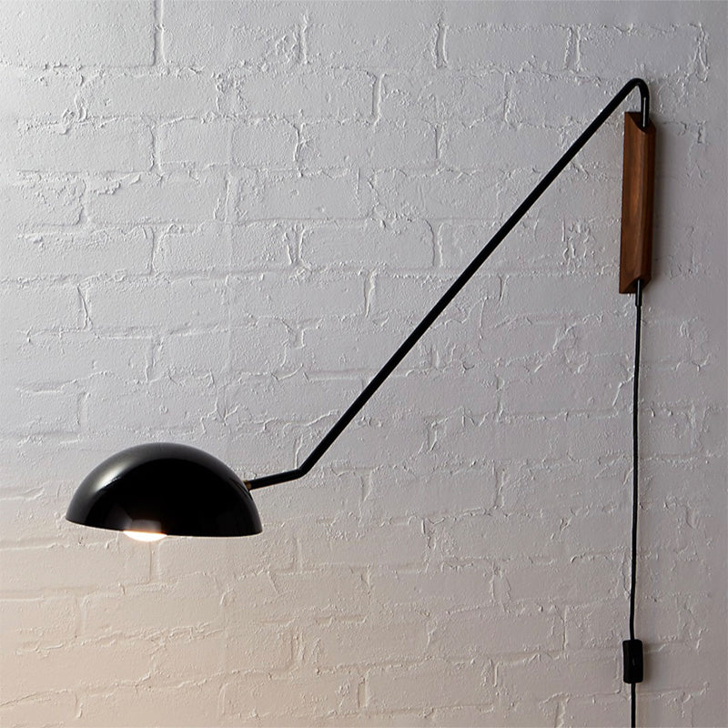 1 tête de chevet de chevet applicateur modernisme modernisme Swing Brack Mur suspendu avec une teinte en métal dôme