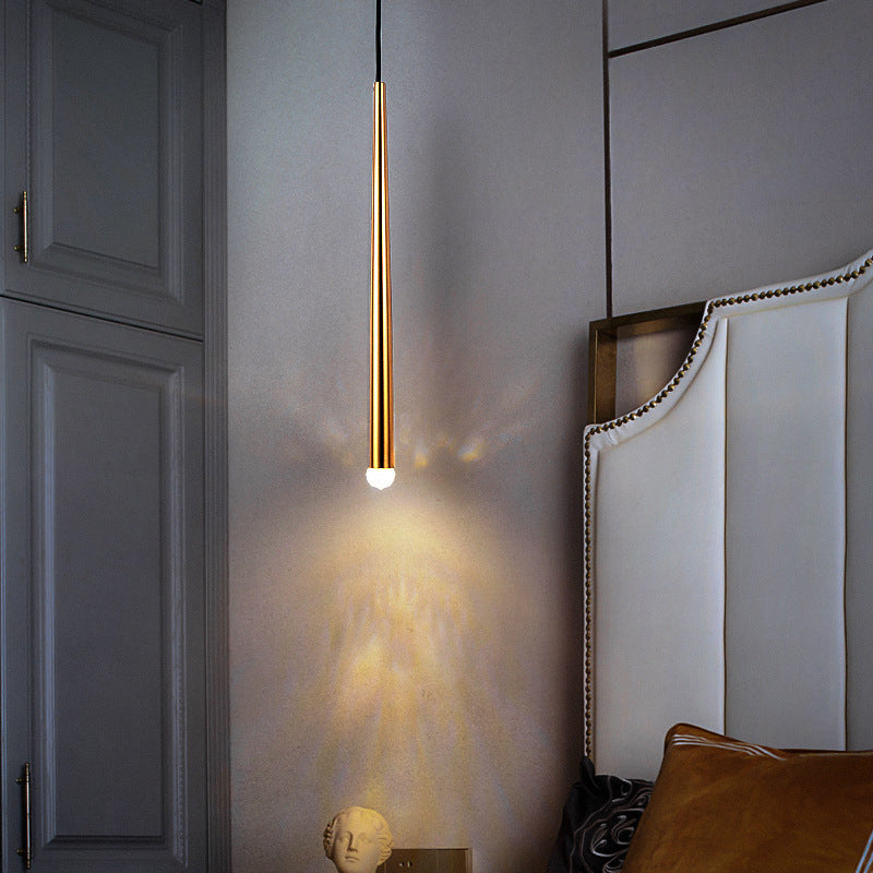 Living Room LED Wall Lighting Nordic Gold Crystal Wall Light Sconce with Tapered Metal Shade