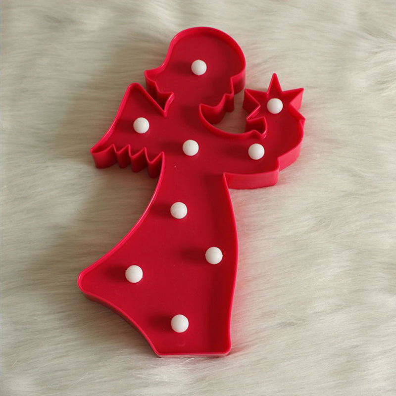 Beauty Element Girls Room Night Lamp Plastic Modern Style LED Nightstand Lighting