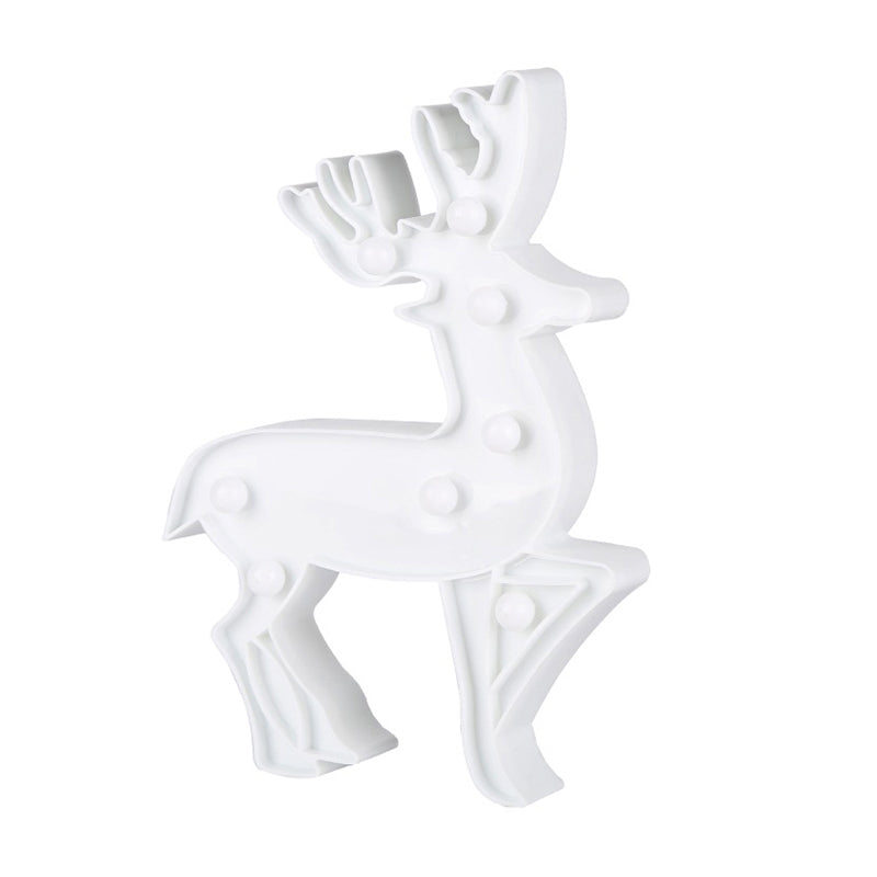 White Christmas Element Night Lighting Modern Style Battery LED Plastic Nightstand Light