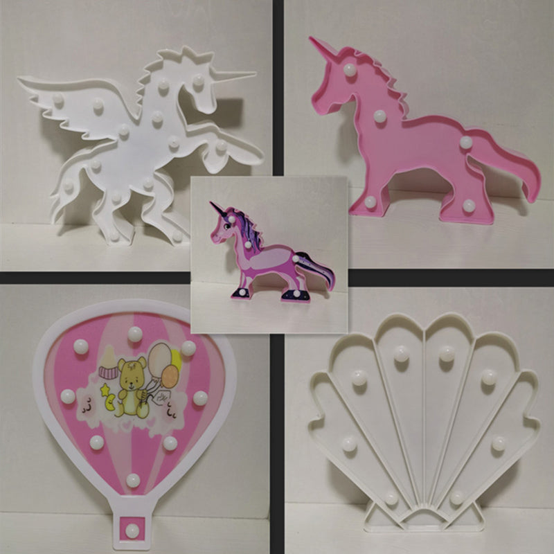 Simputiva illuminazione per animali da comodino di plastica per bambini camera da letto a led lampada