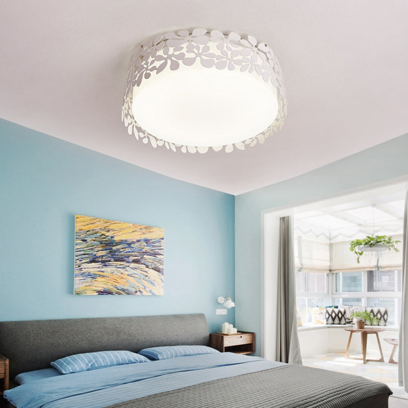 Cercle Kid Bedroom Flushmount Ceiling Light Acrylique Nordic Flushmount Light in White