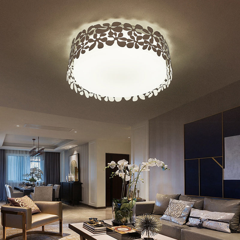 Cercle Kid Bedroom Flushmount Ceiling Light Acrylique Nordic Flushmount Light in White