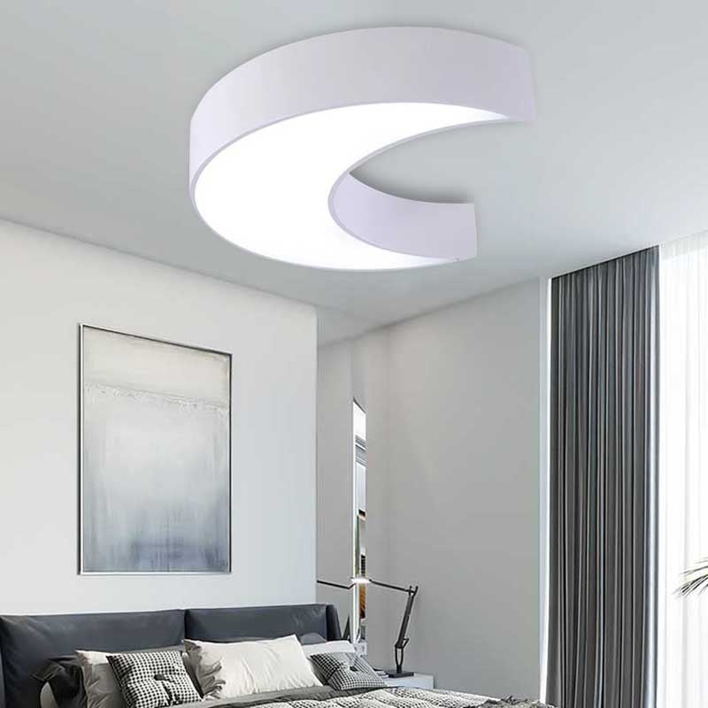 Cartoon Moon Ceiling Light Fixture Acrylic Flushmount Light for Nursing Room Kid Bedroom