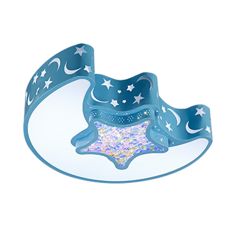 Art-Deco-Unterputzleuchte aus Acryl für den Kindergarten