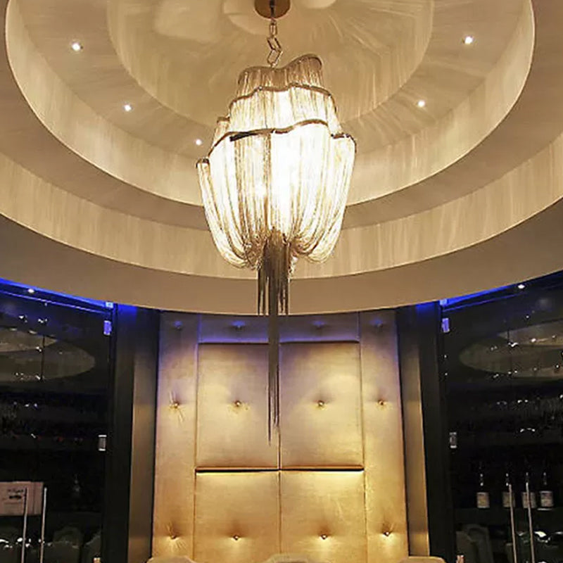 Illuminazione del lampadario a flusso in alluminio Kit di luce a led contemporanei per soggiorno