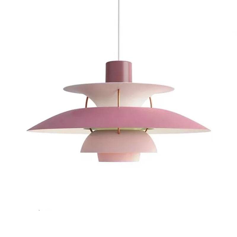 Metal Tiered Pendulum Light Simplicity 1 Head Ceiling Suspension Lamp for Dining Room