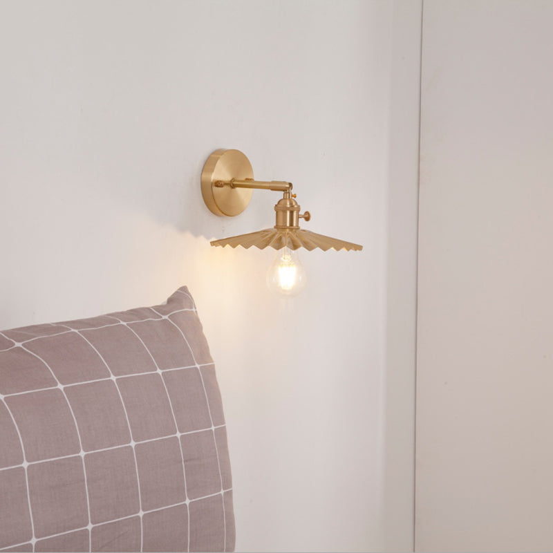 1 Idee per illuminazione a parete cono leggero lampada montata a parete in metallo industriale per letto