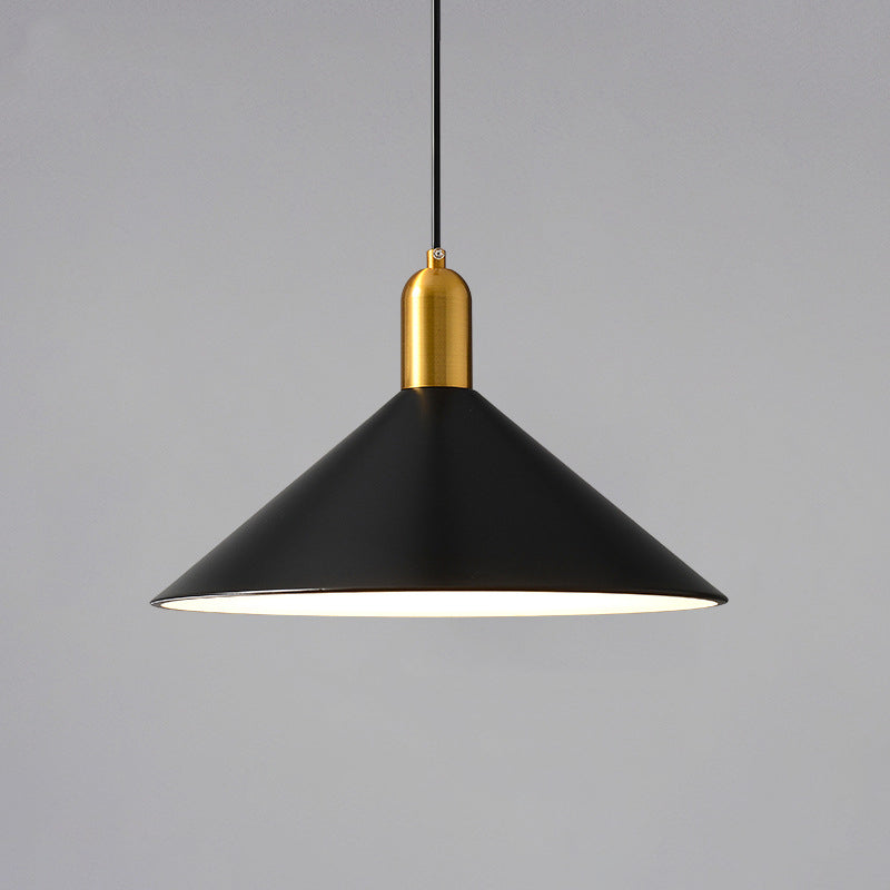 Metal Conical Drop Lamp Industrial 1 Head Dining Room Pendant Lighting Fixture