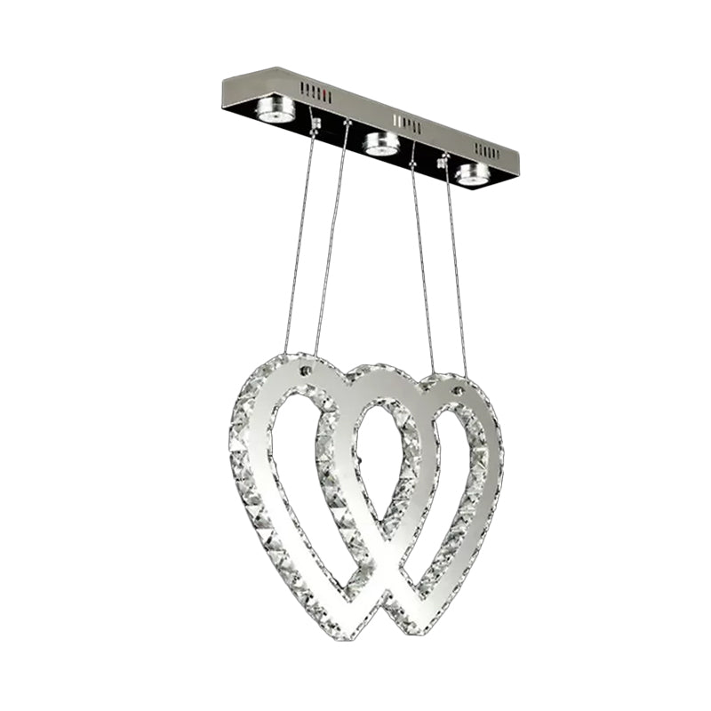 MARCO DE GEOMETRía Araña Candelier Clear Crystal LED moderno colgante de colgante Luz