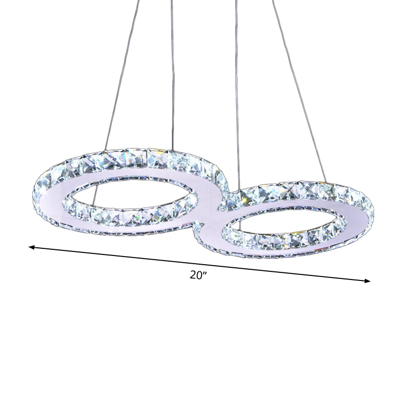 MARCO DE GEOMETRía Araña Candelier Clear Crystal LED moderno colgante de colgante Luz