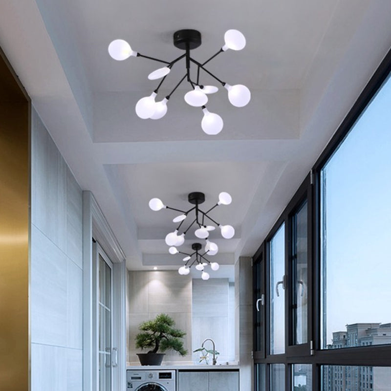 Branching Flushmount Light Modernist LED Metallic Close to Ceiling Lamp for Bedroom