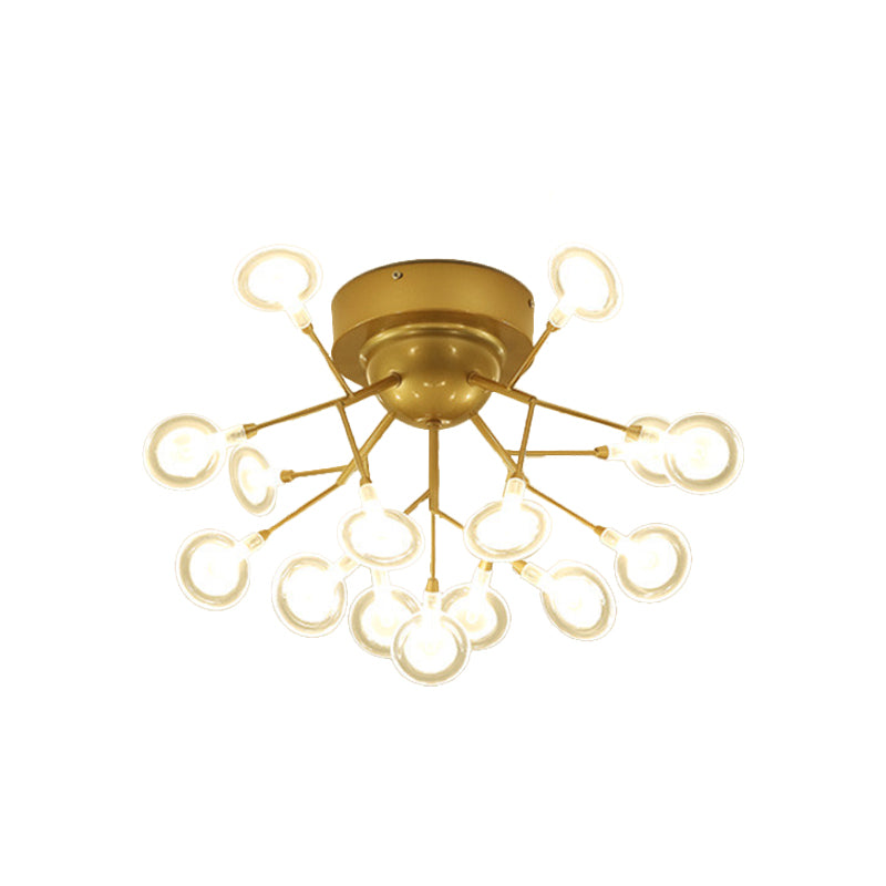 Acrylic Leaf-Shaped Flush Mount Lamp Modern LED Close to Ceiling Lighting for Bedroom