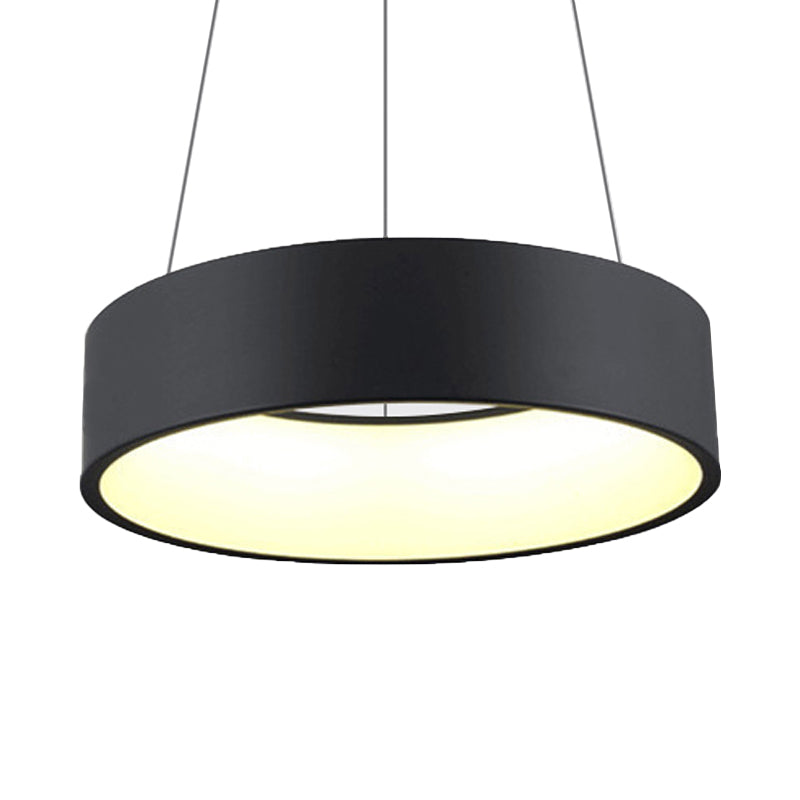 18 "/23,5" /31,5 "Dia ANELLO LUCE MIMINALISTA MIMINALISTA METALE BIANCA/GRIGIO/NERA LADGLITURA PENDANTE LED integrata per sala da pranzo