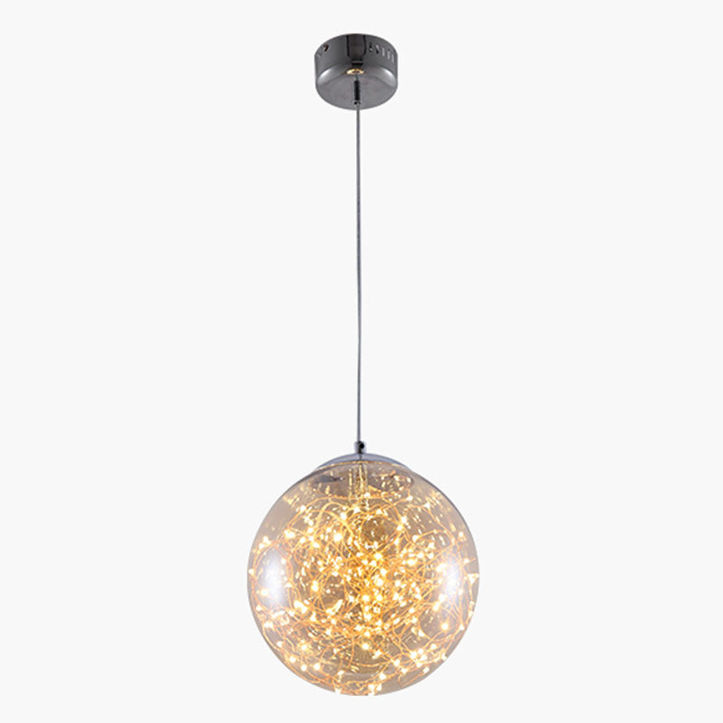 Plafonnier LED encastrable pour cuisine, éclairage de plafond étoilé Simple en acier inoxydable avec abat-jour en verre Global