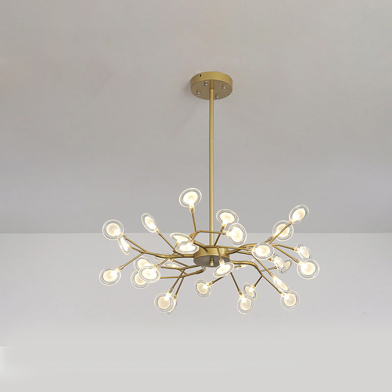 Moderno lampadario in metallo a forma di lampadario a filiale a forma di ramo