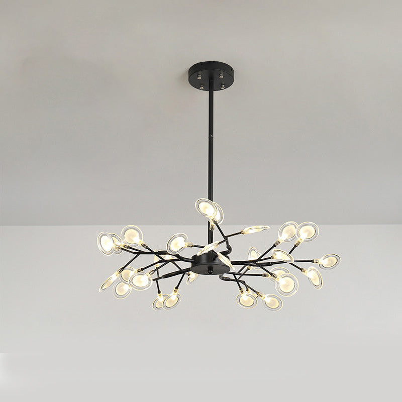 Moderno lampadario in metallo a forma di lampadario a filiale a forma di ramo