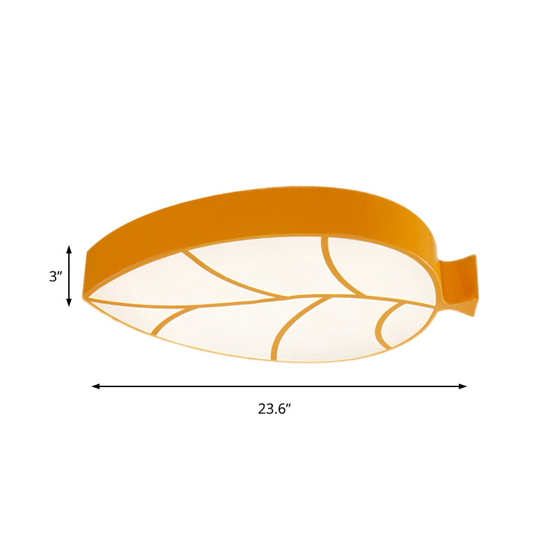 Bladvormige LED Flush Mount Licht Cartoon Acryl Metaal Plafond Lamp voor Kid Slaapkamer
