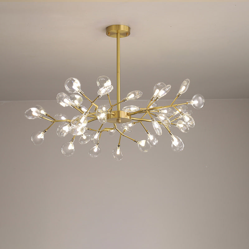 Lumo a forma di foglia Light Modernista Metalista LED LED Brass Aione dell'illuminazione a sospensione