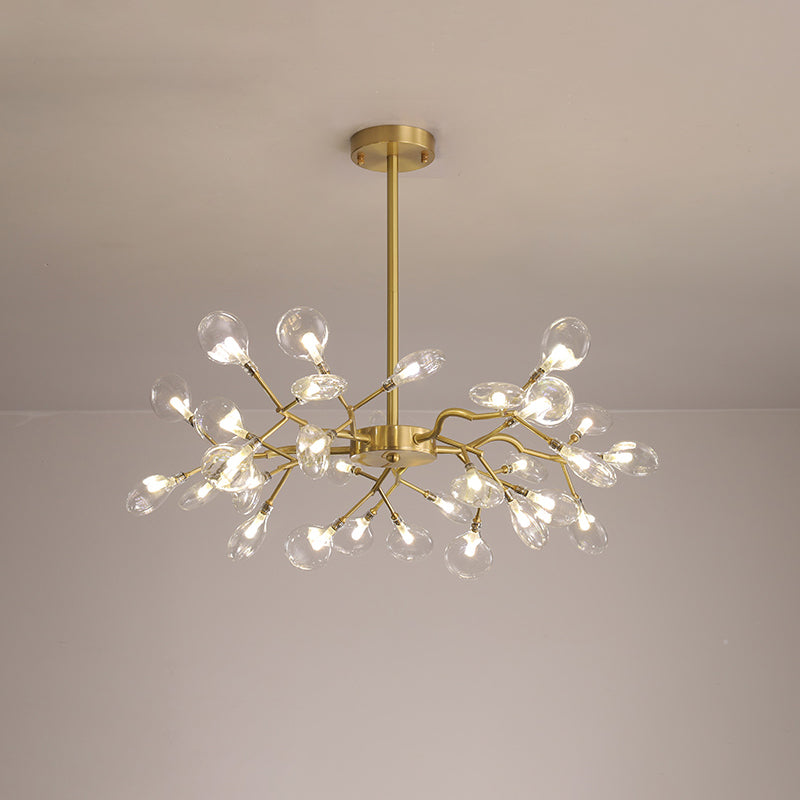 Lumo a forma di foglia Light Modernista Metalista LED LED Brass Aione dell'illuminazione a sospensione