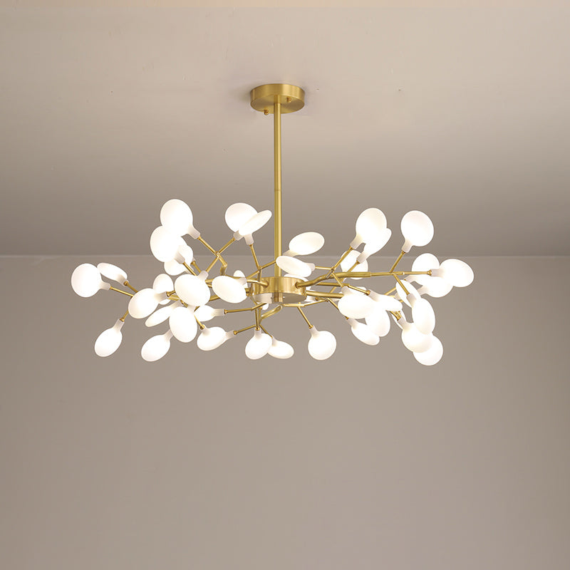Lumo a forma di foglia Light Modernista Metalista LED LED Brass Aione dell'illuminazione a sospensione