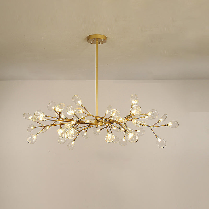 Lumo a forma di foglia Light Modernista Metalista LED LED Brass Aione dell'illuminazione a sospensione