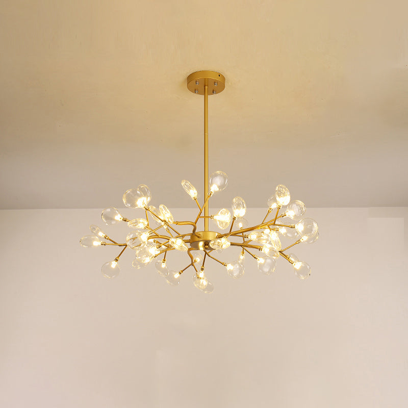 Lumo a forma di foglia Light Modernista Metalista LED LED Brass Aione dell'illuminazione a sospensione