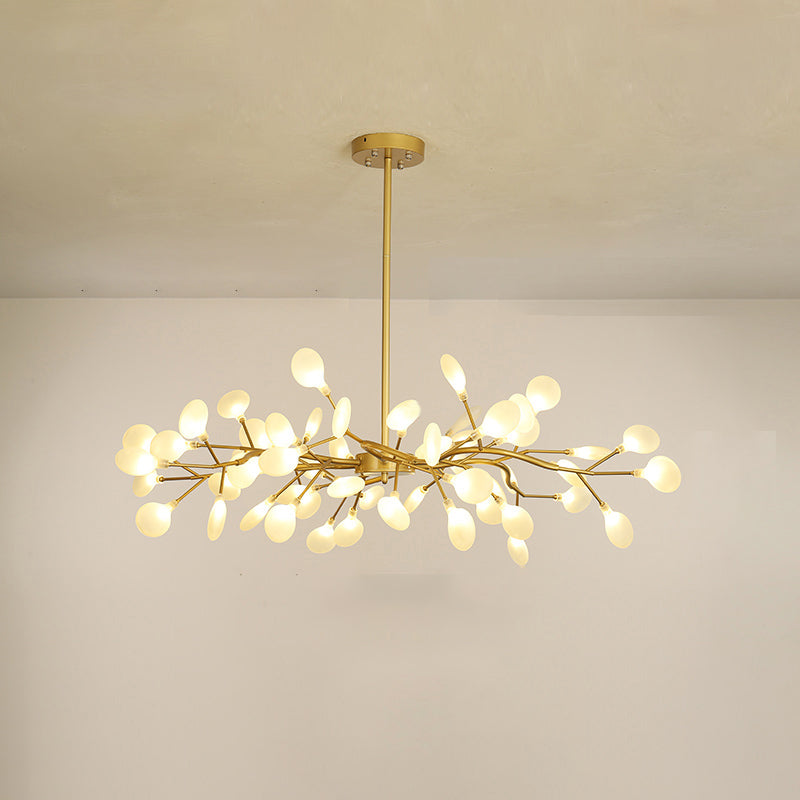 Lumo a forma di foglia Light Modernista Metalista LED LED Brass Aione dell'illuminazione a sospensione