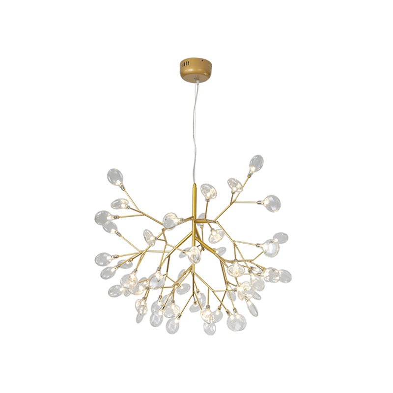 Twig Living Room Pendant Lamp Metallic LED Minimalistic Chandelier Lighting Fixture