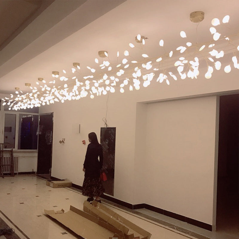 Bladvormige acryl eiland verlichting moderne stijl led hangende lichtarmatuur voor eetkamer