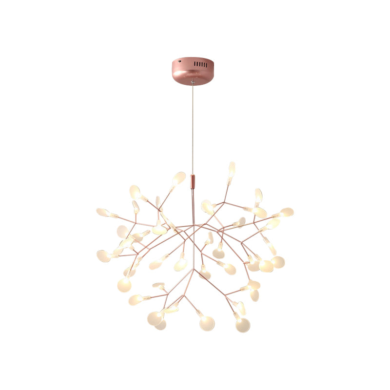 ACRILICO RANAMENTO TREE LUCE PENDANTE CHE SEMPLICE LAMAGGIO DEL BACCHIO DI LED in oro rosa