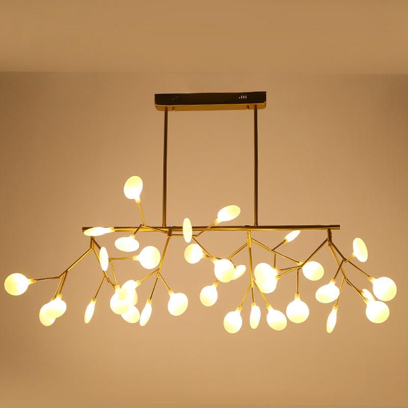 Heracleum Island Pendant Light Contemporary Metallic Dining Room Suspension Lamp