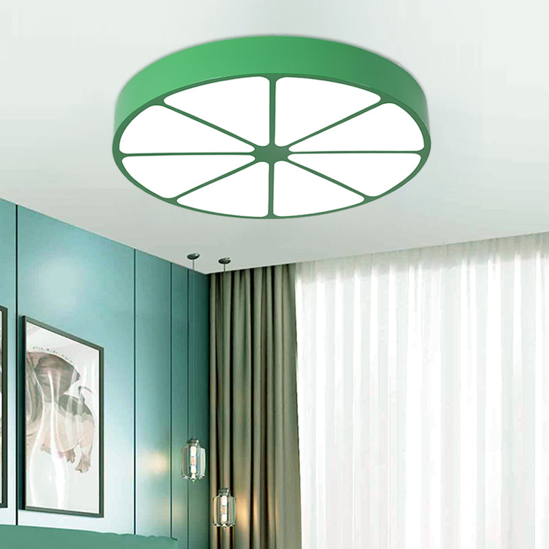 Kindergarten Flat Lemon Ceiling Mount Light Acrylic Modern Stylish Ceiling Lamp