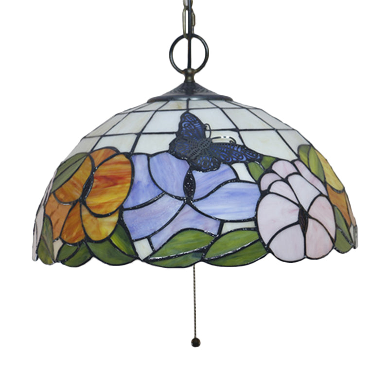 Illuminazione lampadario a 3 bulb neri kit di luce a cupola vetrata a cupola con motivo petalo